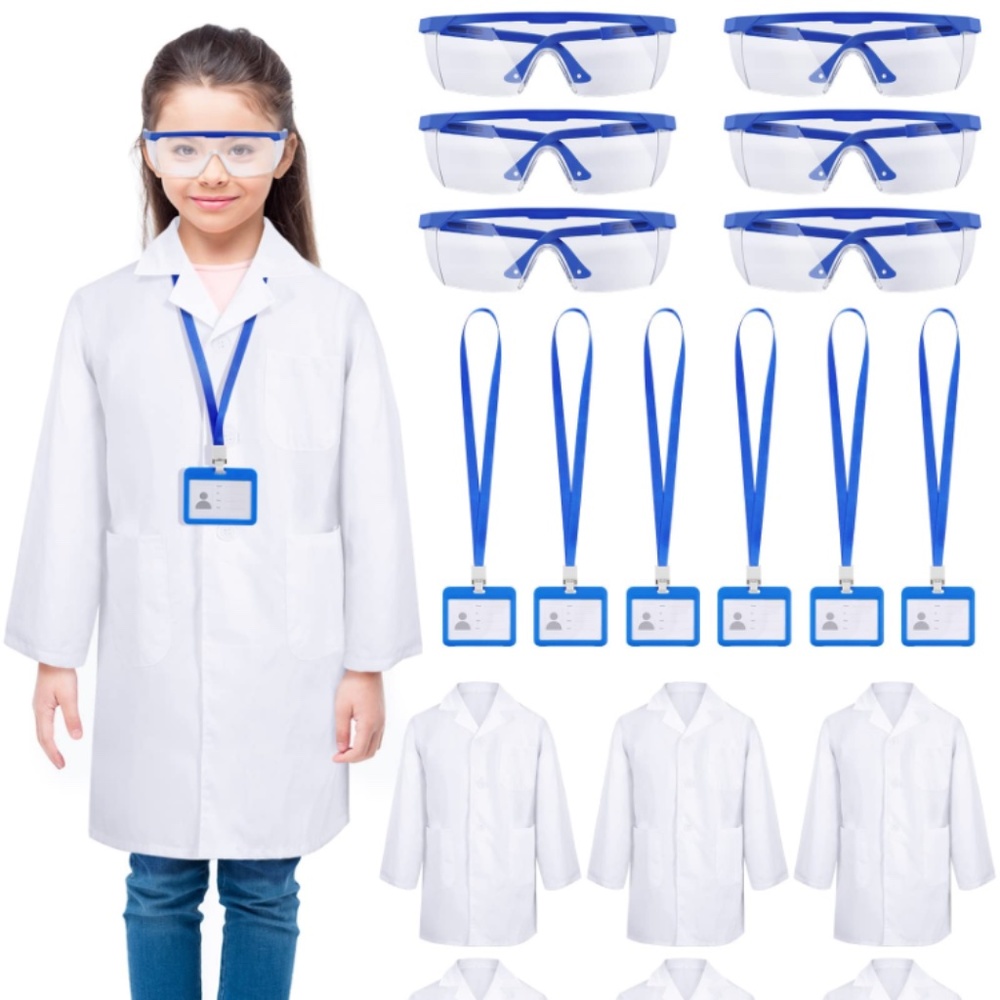 Unittype Set 3 Piece White Kids Lab Coat Children Costume